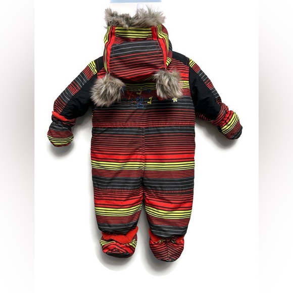 EUC 6 Months Snowsuit Gagou Tagou with Attached Mitts and Booties - Picture 3 of 10